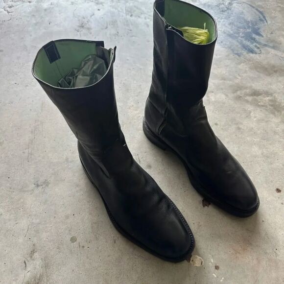 Vintage LeeKee Kowloon Pebbled Leather Boots Size 10-10.5M main image 4